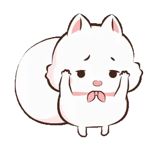 😮‍💨 sticker, carino, cartone animato, animale, bianco, coniglietto, coniglio telegram sticker