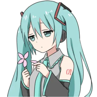 😔 Hatsune Miku Anime, Manga, Vocaloid, Süß, Hatsune Miku telegram sticker