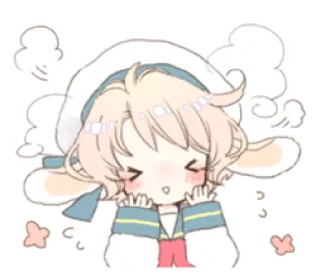🌬 kawaii, lindo, anime, chibi, nubes whatsapp sticker