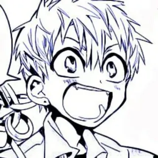 🫐 Minamoto Kou Toilet-bound Hanako-kun Anime, Manga, Kawaii, Carino, Ragazzo, Fanart, Illustrazione telegram sticker
