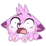 😨 Hoạt hình, Hồng, Cáo, Sốc, Dễ thương, Động vật telegram sticker