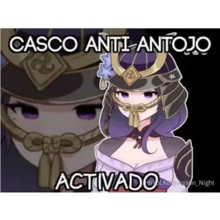🥵 Raiden Shogun Genshin Impact CASCO ANTI ANTOJO
ACTIVADO anime, video game, Genshin Impact, Raiden Shogun, helmet, funny, meme telegram sticker