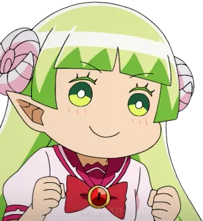 🙂 anime, demon, cartoon, girl, horns, cute, illustration, character telegram sticker