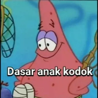 👍 Patrick Star SpongeBob SquarePants Dasar anak kodok 뚱이, 스폰지밥, 만화, 웃긴, 올챙이 telegram sticker