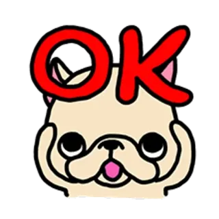 🐶 OK cane, animale, meme, ok, approvazione telegram sticker
