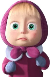 🙁 Masha Masha and the Bear kartun, animasi, anak, imut, acara tv telegram sticker