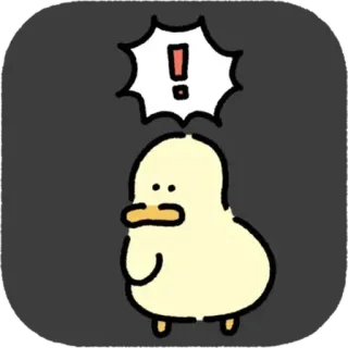 😂 anatra, carino, attento, cartone animato, animale telegram sticker