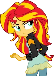 😒 Sunset Shimmer My Little Pony: Equestria Girls Cartoon, Sunset Shimmer, My Little Pony, Equestria Girls, animiert, Charakter whatsapp sticker