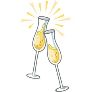 🥂 Brinde, Champagne, Celebração, Bebidas, Álcool, Festa telegram sticker