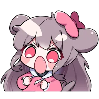 🎀 anime, imut, kartun, cewek, stiker, merah muda whatsapp sticker