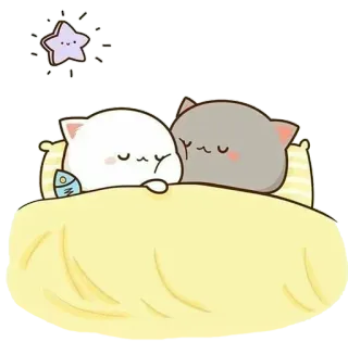 😗 kucing, tidur, lucu, kawaii, tidur, hewan, kartun telegram sticker