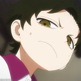 ⚜️ Anime, Manga, Cartoon, Junge, Schmollmund, Gesicht telegram sticker