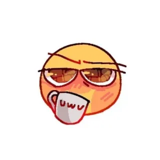 🤨 uwu Emoji, UwU, Lucu, Ekspresi telegram sticker