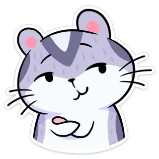 😏 ハムスター, 可愛い, 動物, 漫画, ドヤ顔 telegram sticker