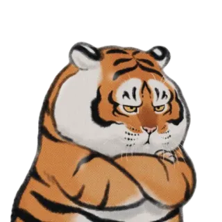 😠 tigre, animale, cartone animato, adesivo, peloso telegram sticker