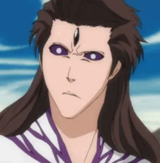 😟 Sosuke Aizen Bleach anime, villain, powerful, smug, soul reaper telegram sticker