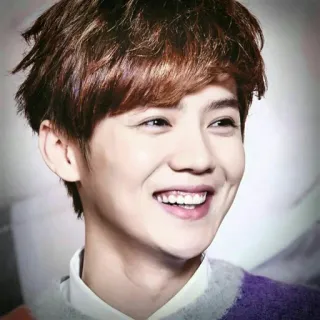 😂 Luhan Лухан, певец, актёр, китайская знаменитость, айдол, K-pop, красивый, улыбается telegram sticker