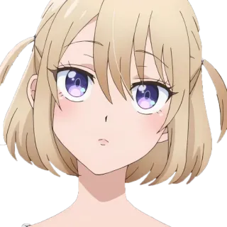 🕊 Anime, Ragazza, Ritratto, Cartone animato, Carino, Personaggio whatsapp sticker