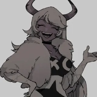 🎀 Demônio, Garota monstro, Anime, Fofo, Kawaii, Chifres telegram sticker