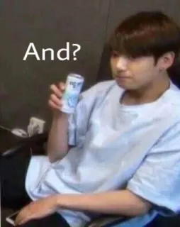 🍺 Jungkook And? person, kpop, male, celebrity telegram sticker