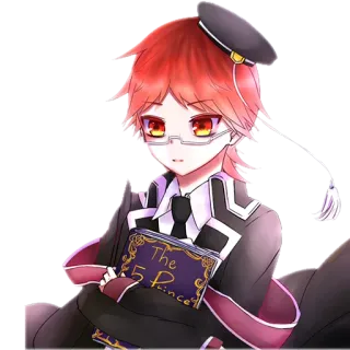 🙂 The 5 Prince Anime, Personnage, Prince, Livre, Lunettes, Étudiant whatsapp sticker