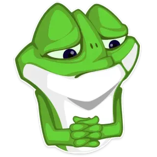 😔 Bunglon, Hijau, Binatang, Kartun, Reptil, Stiker, Ekspresi, Sedih telegram sticker