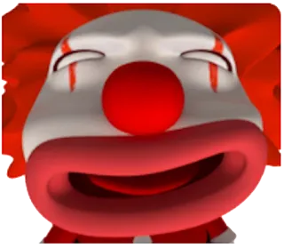 🙄 Chú hề, Nhân vật, Hoạt hình, Đỏ, Mũi, Đáng sợ telegram sticker