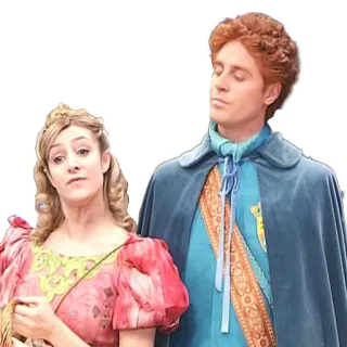 🙁 couple, princesse, prince, royal, costume, tenue de cérémonie telegram sticker