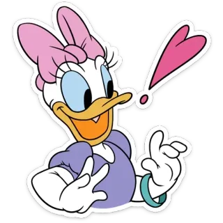 😃 Daisy Duck kartun, Disney, Daisy Duck, karakter, animasi, stiker whatsapp sticker