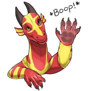 🐾 *Boop!* Drache, Boop, Tier, Cartoon whatsapp sticker