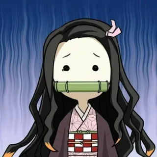 💢 Nezuko Kamado Demon Slayer อนิเมะ, มังงะ, เนซึโกะ, ดาบพิฆาตอสูร, คาวาอิ, น่ารัก, การ์ตูน telegram sticker