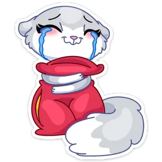 😭 gato, triste, llorando, animal, lindo, kawaii telegram sticker