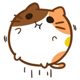😗 猫, 動物, かわいい, ペット, ステッカー, 漫画, 可愛い, 丸い telegram sticker