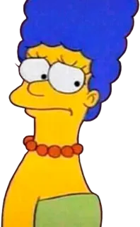 🥴 Marge Simpson The Simpsons Marge Simpson, Die Simpsons, Cartoon, Gelb, Figur telegram sticker