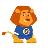🤭 lion, cartoon, animal, mascot whatsapp sticker