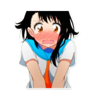 😊 Anime, Ragazza, Cartone animato, Uniforme scolastica, Pianto telegram sticker