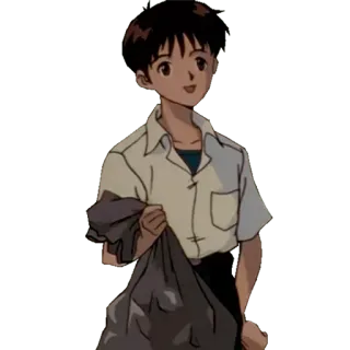 🔷 Shinji Ikari Neon Genesis Evangelion Anime, Ragazzo, Eva, Evangelion, Mecha telegram sticker