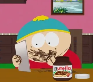 😯 Eric Cartman South Park nutella Cartone animato, Eric Cartman, South Park, Nutella, Cibo telegram sticker