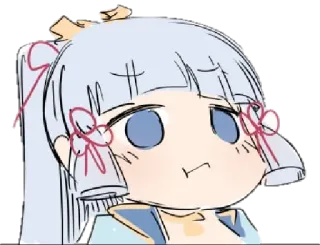 😐 Kamisato Ayaka Genshin Impact Anime, Chibi, Süß, Kamisato Ayaka, Genshin Impact telegram sticker