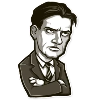 😒 ポートレート, 男, スーツ, ネクタイ, 真面目, 漫画 telegram sticker