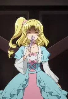 😒 Anime, blond, Kleid, Mädchen, Fan whatsapp sticker