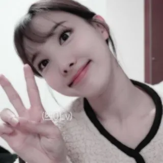 🐰 (브이 V) Símbolo da paz, Coreano, Sinal de V, Selfie, Sorriso whatsapp sticker