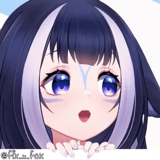 👀 @fix_x_fox Anime, Vtuber, Mignon, Avatar whatsapp sticker