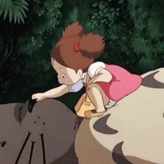 🛏 Mei Kusakabe My Neighbor Totoro Anime, Personaje, Studio Ghibli, Niño, Lindo whatsapp sticker