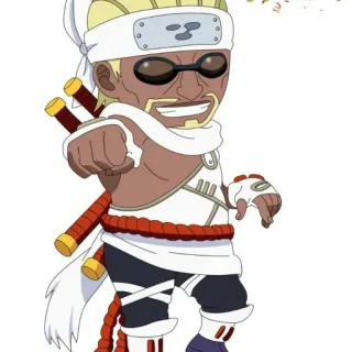 🐙 Killer Bee Naruto anime, naruto, killer bee, ninja, weapons, chibi telegram sticker