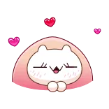 😍 schattig, dier, karakter, kawaii, hart, roze, liefde telegram sticker