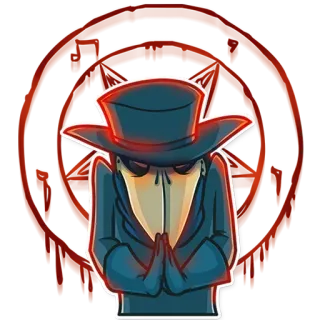 🙏 pestdokter, victoriaans, hoed, masker, dokter, epidemie telegram sticker
