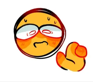 🟡 อิโมจิ, หน้า, สีหน้า, มือ, ประหม่า, กังวล telegram sticker