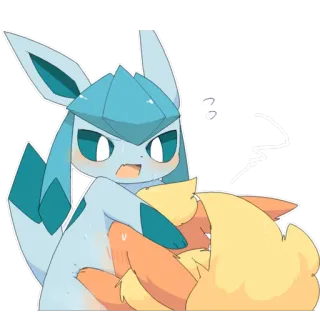 😤 Glaceon Pokémon, Givrali, Pyroli telegram sticker