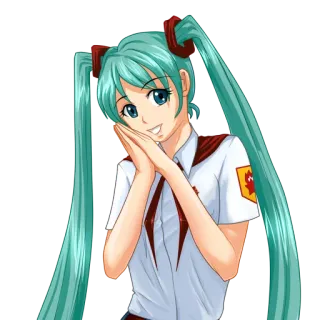 😃 Anime Mädchen, Schuluniform, Cartoon, Süß whatsapp sticker